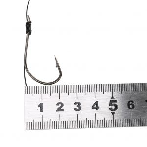 Lot De 5 Hamecons En Acier Carbone Pour Montage De Mouches Avec Lignes En Acier, Mousquetons Et Emerillons (26#) - Neuf