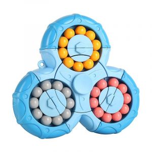 Puzzle Triangle Speed Spin, Boule Magique Fidget, Jeu Éducatif Anti-Stress, Jouets Sensoriels pour Enfants de 5 à 12 Ans, Cadeaux d'Anniversaire Pop. (Bleu) - Neuf