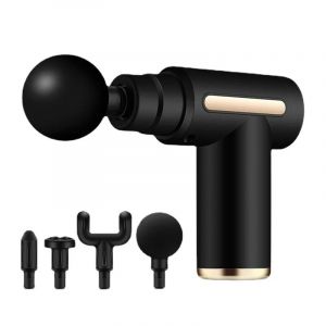 Pistolet De Massage Fascia Portable,Pistolet À Percussion Électrique,Masseur,Massage Corporel Avec Écran Tactile Led,4 Têtes De Massage Remplaçables - Type Black-Type C Charge #A - Neuf