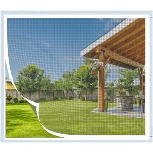 Moustiquaire pour fenêtre 90 x 120 cm,blanche,protection contre les insectes,maille respirante en polyester,l'air peut circuler librement pour la plupart des types de fenêtres. - Neuf