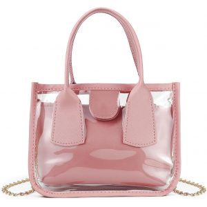 nzqaf-Petit sac à main pour femme avec insert de poche amovible et bandoulière en chaîne, sac à bandoulière pour femme, transparent, sac à bandoulière pour téléphones, cosmétiques, sac à main - Neuf