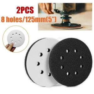 2pcs 5inch 125mm 8 Trous Éponge Douce Interface Pad Crochet & Boucle Tampons De Ponçage Plaque De Support Pour Festool Ponceuse Polissage Meulage - Neuf