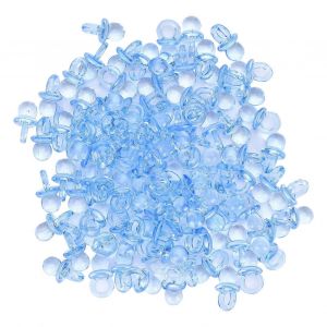 Lot De 200 Tétines En Acrylique Pour Bébé,Mini Accessoires De Décoration,Cadeau D'anniversaire,Baptême,Bleu - Neuf