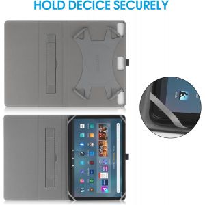 Étui Universel Pour 9-10.1" Tablette Compatibile Fire Hd & Fire Hd 10 Plus Avec Support Et Dragonne Housse De Protection Pour 9"-10.1" Samsung Lenovo Android Tablette -Mountain Noir - Neuf