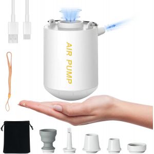 Loc-Pompe &Agrave; Air &Eacute;lectrique,Gonfleur Matelas Gonflable,Pompe Matelas Gonflable,3.5kpa Electric Air Pump Avec 6 Buses Pour Matelas Gonflable,Piscine,Bou&eacute;e,Bateau Pneumatique,Anneau De Natation - Neuf