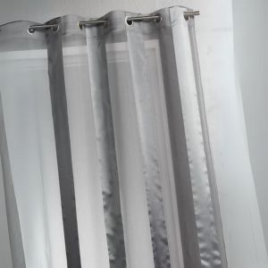 Voilage Bicolore &Agrave; Rayures Verticales - Neuf