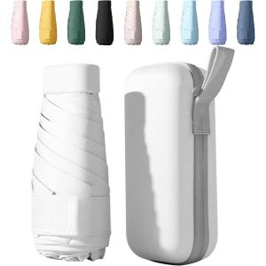 Mini Parapluie Pliant, Parapluie Anti Uv, Parapluie De Voyage, Parapluie De Poche Petit Parapluie Portable Compact Pour Hommes Et Femmes - Neuf