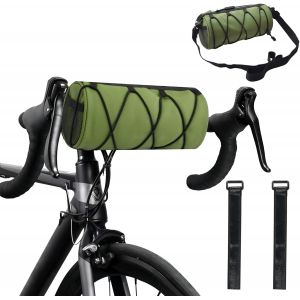 Kal-4 En 1 Sacoche Guidon Velo 2,4l, Sacoche Cadre Velo Étanche Avec Bandoulière Amovible, Ajustable Sac Cintre Velo Avec Porte Bouteille, Sacoche Avant Vélo Route Montagne Voyage Cyclisme, 24x10cm ( - Neuf