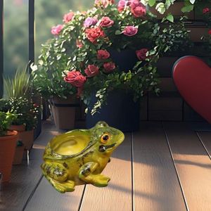 Resin Frog Planter Decorative Plant Pot pour table de patio intérieure et - Neuf