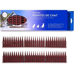 12 pièces de 3 Rangées de Pointes en Plastique,Répulsif Oiseaux,Clôtures,Pointes pour Chats,Pic Anti Pigeon,Repulsif Chat Exterieur Pics Anti Oiseau,Anti Anti Pigeons pour Balcon - Neuf