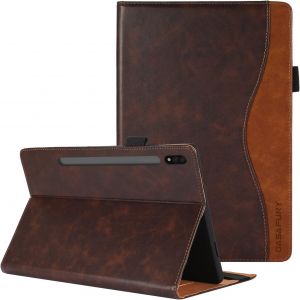 Coque Pour Samsung Galaxy Tab S8 2022/S7 2020 11 Pouces,Housse De Protection Avec Support S Pen Veille/Réveil Automatique Pour Samsung Galaxy Tab S8/Tab S7 (Sm-X700/X706/T870/T875),Marron - Neuf