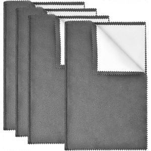 4pcs Bijoux Polissage Chiffon De Nettoyage Grand 10' X 12' Pour Bijoux En Argent Sterling Or,Diamant,Platine,Pierres Précieuses,Pièces De Monnaie (Gris Foncé) - Neuf