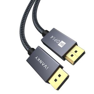 Câble Displayport 1.4, 8K@60Hz, 4K@ 144Hz, 4K@75Hz Y 1080@240Hz, Câble Displayport 1.4 Compatible Avec Hdr, Freesync, G-Sync, Dts-Hd, Tarjeta Gráfica 3090/3080/3060-3M[Z1606] - Neuf