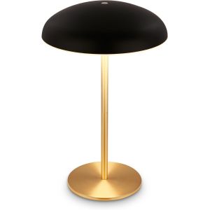 Lampe De Table Sans Fil Led Ip44 Avec Bord Lumineux, Variateur Tactile, Batterie Interchangeable, Lampe De Chevet Sans Fil, Lampe De Salon À Poser, 19,5x30,5 Cm, Couleur Cuivre - Neuf