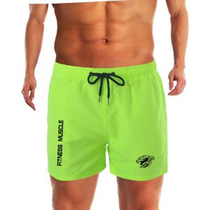 Bermuda Short De Plage Pour Hommes,Doublure En Maille,Pantalon De Bain,Séchage Rapide,Surf,Short De Plage,Fitness,Muscle,Pantalon De Sport Aquatique,Été-M-Q - Neuf