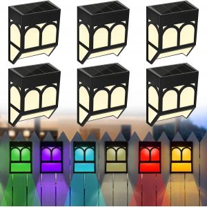 (Blanc Chaud/Changement De Couleur - Lot De 6) Lampes De Jardin D'extérieur À Énergie Solaire - Lampes Décoratives Solaires Étanches Pour Terrasse, Clôture, Patio, Escaliers, Paysage, Cour Et Allée - Neuf