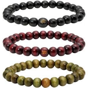Kal-Bracelet En Bois De 8 Mm Pour Homme Et Femme, Distance 108 Perles, Bracelet En Pierre De Lave Aromath&eacute;rapie - Neuf