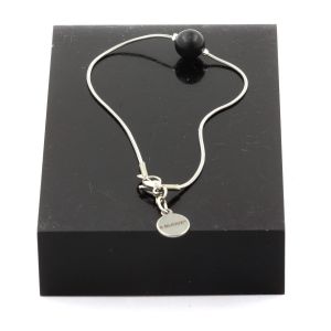 Bracelet En Acier Inoxydable 1 Perle Seraphinite De Russie 8 Mm. Fabriqu&eacute; En France. - Neuf