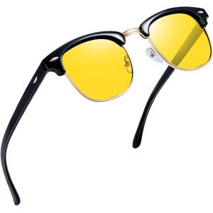 Lunettes De Soleil Homme Polarisées Demi Cercle Et Lunette De Soleil Rétro Pour Femme Classique Demi Monture Uv400 - Neuf