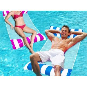 Ensemble de jouets aquatiques gonflables et flottants - Lot de 2, bleu et rose rouge - Neuf