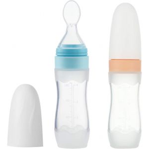 Kalanka-(Paquet De 2) Cuill&egrave;re De Distribution D'aliments Pour B&eacute;b&eacute;s En Silicone | Mangeoire &Agrave; Fruits Pour B&eacute;b&eacute; De 4 Oz | Travel Friendly Kids Toddlers Boys Girl (Bleu) - Neuf