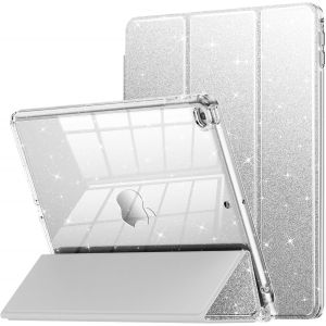 ELVORIX-&Eacute;tui pour iPad 6e/5e g&eacute;n&eacute;ration 9,7"" 2018/2017, iPad Air 2/Air 1&egrave;re jolie coque de protection transparente &agrave; paillettes pour enfants, filles, femmes, avec porte-crayon (argent) - Neuf