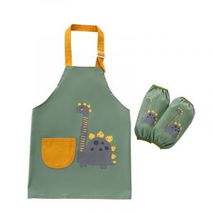 Dinosaure Tablier Pour Les Enfants (3-6 Ans), Un Tablier Avec Des Poches Et 2 Manches, Les Enfants De Peinture Tablier De Cuisine Tablier Pour Les Garçons Et Les Filles, Pour C - Neuf
