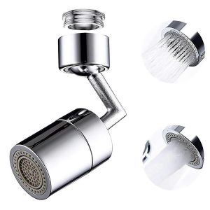 Robinet de filtre à éclaboussures universel 720 Aérateur de prolongateur de robinet rotatif avec 2 modes de sortie d'eau,filtre à mailles 4 couches pour salle de bain cuisine - Neuf