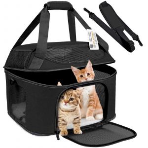 Grand C&ocirc;t&eacute; Souple Pliable Chat Porteur de TSA Approuv&eacute;es par la compagnie A&eacute;rienne Sac &agrave; dos pour Voyager avec 20 lbs Animaux de compagnie - Neuf