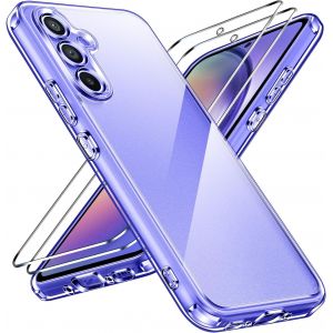Anti-Jaunissement Hd Clair Coque Pour Samsung Galaxy A54 5g Avec 2 Pièces Verre Trempé, [Protection Militaire] Transparente Étui De Protection Antichoc Mince Bumper Housse - Neuf