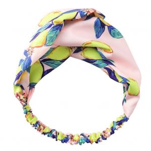 Bandeau A Cheveux Tendance Pour Femme Et Fille, Imprime Feuilles, Noud Croise, Accessoire Pour Cheveux (Croix Rose) - Neuf