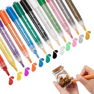 Feutres De Peinture Pour Verre, Marqueurs Acryliques De 3 Mm, 12 Couleurs Pour Peinture Sur Pierre, Tissu, Céramique, Bois, Toile, Métal, Scrapbooking - Neuf