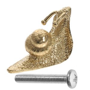 Bouton en laiton en forme d'escargot pour armoires et tiroirs - 3,20 x 2,50 cm - Neuf