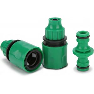 Ulteronixshop-Extension Rapide du Tuyau, 3 Pi&egrave;ces 3/8 '' Connecter L'extrmit du Tuyau, Lot de 2 Raccords de Tuyau et 1 Raccord pour Rallonge de Tuyau, Kit de R&eacute;paration de Tuyau d'arrosage - Neuf