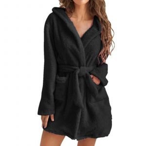 Serviette Robe Pour Femmes Avec 2 Poches Respirant Combishort Confortable Pour Femmes Fille Femme Noir,S - Neuf