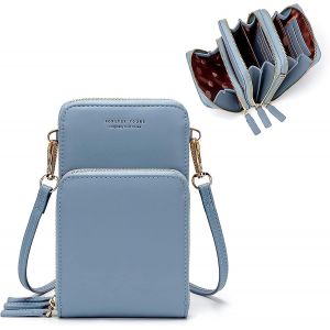 Petit portefeuille messager pour femme, mini sac à bandoulière facteur avec emplacements pour cartes de crédit - Neuf