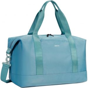 nzqaf-Sac de Voyage Pliable, 30L Bagage Cabine 45x36x20 Easyjet, Bagage à Main avec Amovible Poche Humide, Sac Weekend Femme Hommes, Sac Cabine Avion, Sac d'Hôpital, Brevet en Cours(Bleu) - Neuf
