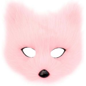 Masque Animal Renard Loup Halloween F&ecirc;te Cosplay Costumes Accessoires Peluche Chat Demi-Visage Masque Carnaval No&euml;l Mascarade.[J276] - Neuf