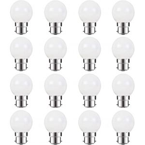 SJZG-Ampoules Led Blanc Chaud B22 Ba&iuml;onnette, 2W &Eacute;quivalente 20W B22 Ampoule &Eacute;conomie Guirlande Lumi&egrave;re De Golf Led Ampoules Pour Maison Bar F&ecirc;te D&eacute;coration D'Ambiance, Lot De 16 - Neuf