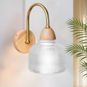 Subzonal-Vintage Col De Cygne Applique Murale, E27 Moderne En Cristal Luminaires Int&eacute;rieur Abat-Jour En Verre Bol Lampe Murale, Pour Chambre &Agrave; Coucher, Salle De Bain, Salon &Eacute;clairage - Neuf