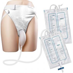 Poche &Agrave; Urine Portable Avec Conduit De Cath&eacute;ter 1000 Ml 2000 Ml Pour Hommes, Femmes, Personnes &Acirc;g&eacute;es, Incontinence Urinaire, Patients Alit&eacute;s, Femmes (Blanche) - Neuf
