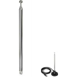 Antenne radio portable de rechange-7 sections-110 cm-Compatible avec TV ATSC DVB-T DVB-T2-Radio intérieure portable-Récepteur stéréo Bluetooth AV Audio Vedio Home Cinéma (1 pièce) - Neuf