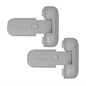 2pcs Serrure De Réfrigérateur Sûr,Serrure De Porte De Réfrigérateur À L'épreuve Des Enfants,Gris - Neuf