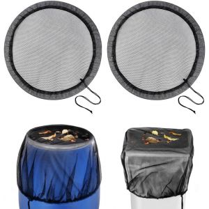 Letnerny-Filet Pour Citerne De Pluie, 2pcs Housse Pour Tonneau De Pluie Ronde, Couverture Baril Réglable Avec Cordon De Serrage Contre Les Feuilles, Les Moustiques Ø80cm - Neuf