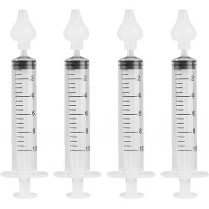 Irrigateur Nasal Pour Bébé, 4 Seringues Manuelles Avec Échelle Pour Nouveau-Nés, Nettoyeur De Nez Avec Embout D'aspiration Nasale En Silicone Nettoyable Et Réutilisable - Neuf