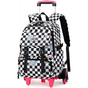 KALSC-Sac D'École À 6 Roues Pour Enfants-Sac À Dos Trolley Garçons Filles Sac De Livre Étudiants Primaires Avec Trolley Amovible Pour Voyages En Plein Air Collège - Neuf