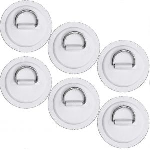 6 Pack En Acier Inoxydable D-Ring Patch Pour Bateau Pneumatique Kayak D&eacute;riveur Sup - Neuf