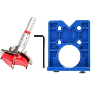 Gabarit de per&ccedil;age de charni&egrave;re dissimul&eacute; de 35 mm pour charni&egrave;res d'armoire et plaques de montage, travail du bois, bricolage Bleu - Neuf