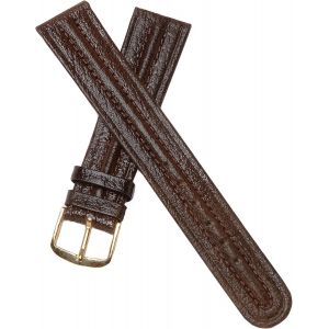 Eryi-Bracelet De Montre En Cuir Véritable Pour Homme Marron Foncé 18 Mm New Old Stock 1960 1970 ¿ Bracelet Vintage Original Avec Ventre Central ¿ Strap De Horlogerie Antique - Neuf