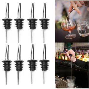 Pack De 8 Des Verseurs De Vin, Acier Inoxydable Classique Conique Bec Verseur En Acier Inoxydable Verseurs, Rapide Verseur, Bouteille D'alcool Verseurs Et Conique Verseurs Pour Le Vinaigre, L'huile - Neuf